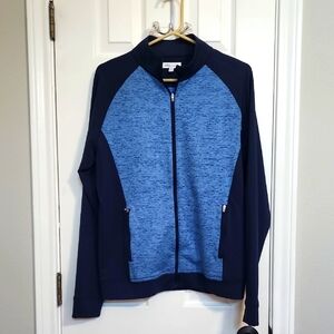 Peter Millar Performance Blue Full Zip Lightweight Golf Jacket Men's Medium